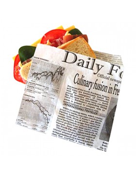 SAC HAMBURGER 17*16,5cm 'Daily Food News' INGRAISSABLE - 100°