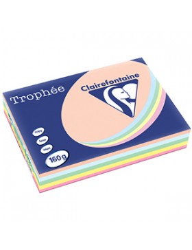 PAPIER A4 CLAIREFONTAINE TROPHÉE 160g/m² ASS PASTEL