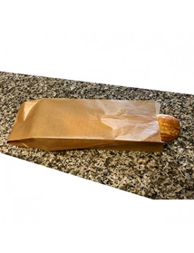 SAC SANDWICH GARNI 12*(2*3)*40 cm PARAFFINÉ 50g/m² - KRAFT NATUREL