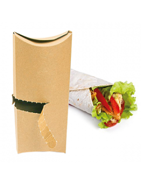 Emballage Pour Wrap - 19,5*12,5*3cm - Kraft Brun