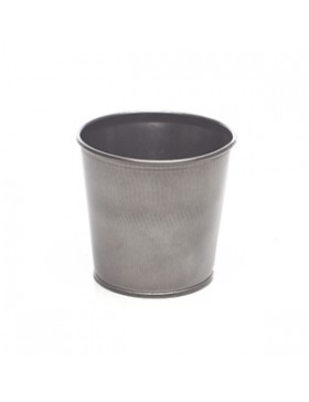 CACHEPOT ZINC Ø9*8cm ARGENT