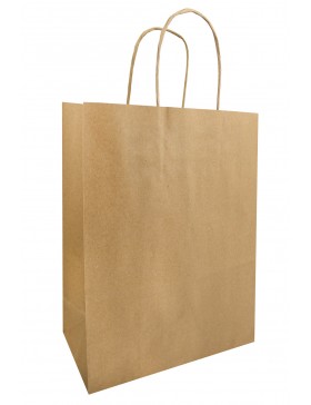 Sac Kraft anse torsadée 34*14*29.5cm 100g/m² Naturel