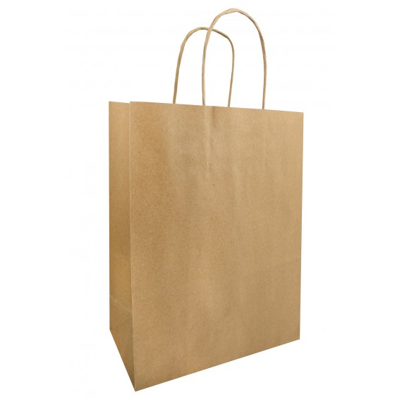 Sac Kraft anse torsadée 34*14*29.5cm 100g/m² Naturel