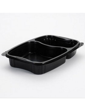 RAVIER BISTRO 2 Comp. PP NOIR 254*176*42mm - 580ml + 330ml