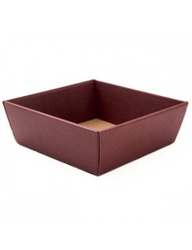 Panier carton carré 30*10cm - Bordeau