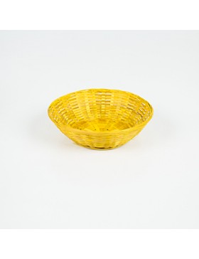 PANIER CLASSIC OSIER ROND Ø 30*10cm JAUNE