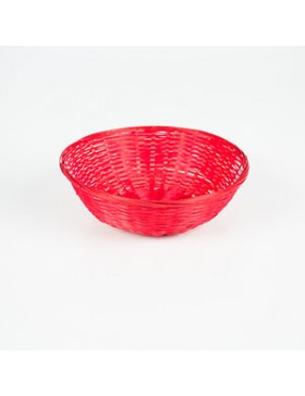 PANIER CLASSIC OSIER ROND Ø35*10cm ROUGE