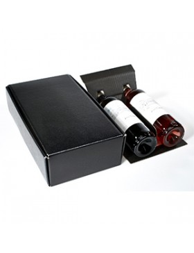 COFFRET 2 btl 340*185*90mm NOIR