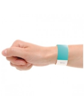 BRACELET TYVEK BLEU NÉON 19*250mm + Num