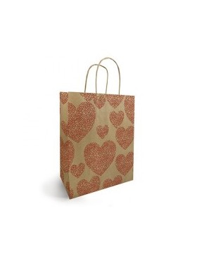 SAC KRAFT ANSES TORSADÉES 19*8*21cm 90g/m² 'PALPITANT'