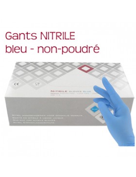 GANT NITRIL BLEU NON POUDRÉ - LARGE