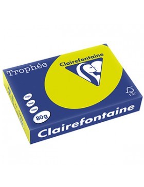 PAPIER A4 CLAIREFONTAINE TROPHÉE 80g/m² VERT FLUO