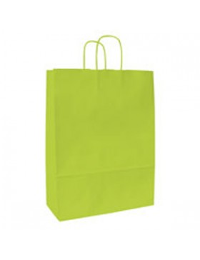 SAC KRAFT ANSE TORSADÉE 18*8*22cm 90g/m² GREEN