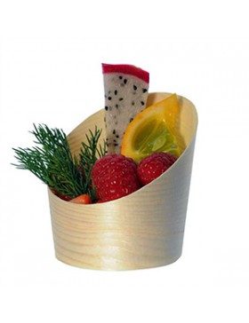 LUNCHSET VERRINE EN BOIS Ø65*30/65mm 85ml