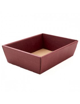 Pannier carton rect. 32*25*10cm - Bordeau