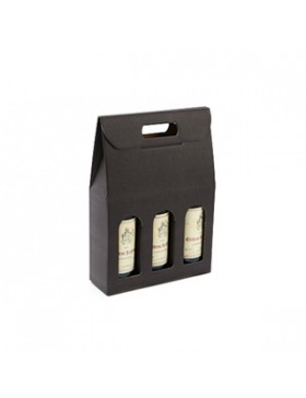 Boite portable 3 btls - 27*9*38,5cm - Café