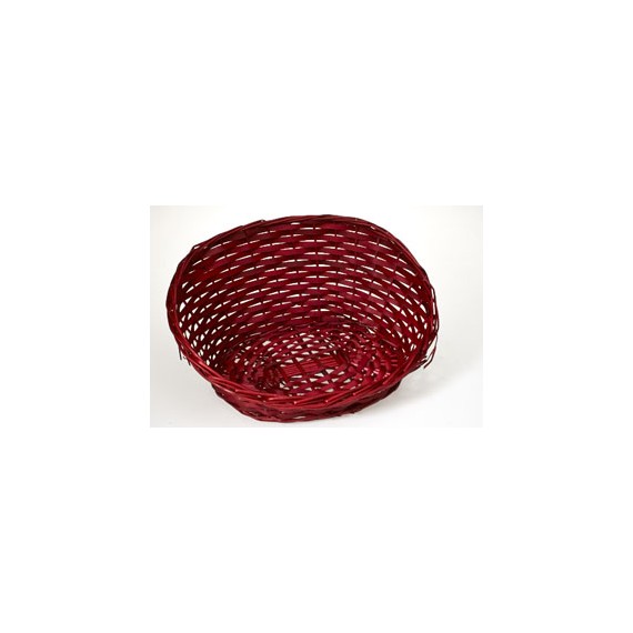 PANIER OVAL BAS/HAUT 34*29*5/15cm ROUGE