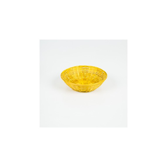 PANIER CLASSIC OSIER ROND Ø 30*10cm JAUNE