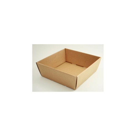 PANIER CARTON CARRÉ 30*10cm KRAFT