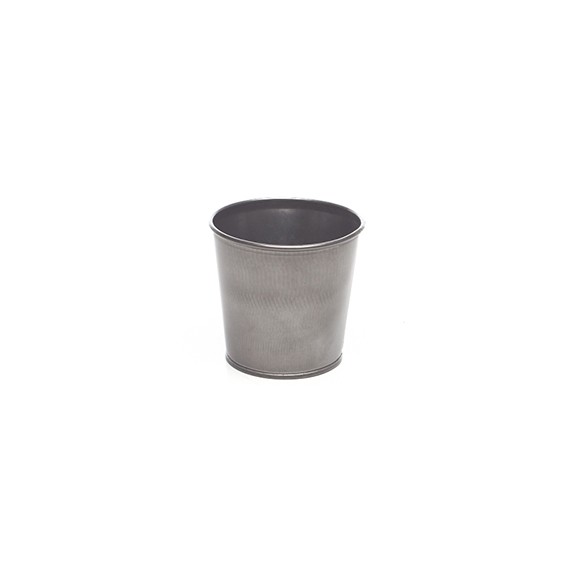 CACHEPOT ZINC Ø9*8cm ARGENT