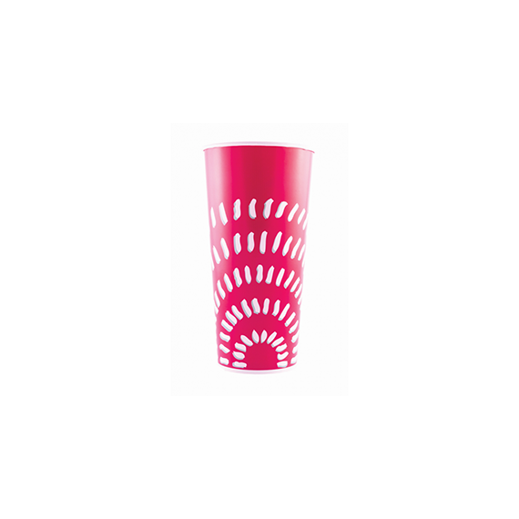 Gobelet carton 'Sun Rise - Milkshake' - Ø 89mm - 500cc Fuchsia