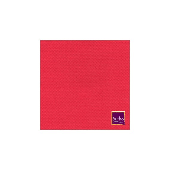 SERV. SURLYS GAUFFRÉE 25*25cm ROUGE