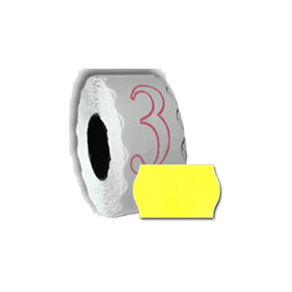 ETIQUETTE COLLANTE 26*16mm GOM2 FLUO JAUNE RECT