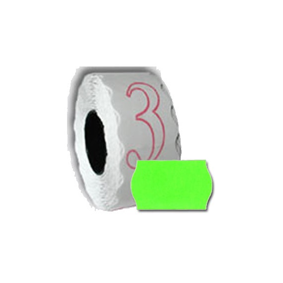 ETIQUETTE COLLANTE 26*16mm GOM2 FLUO VERT RECT