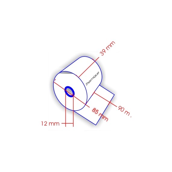 ROULEAU MACHINE THERM. la 39mm Ø85mm