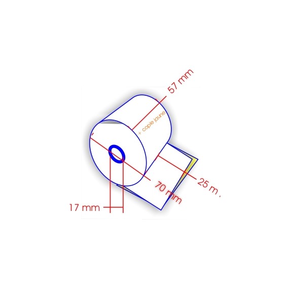 ROULEAU MACHINE CARBONNÉ la 57mm Ø70mm