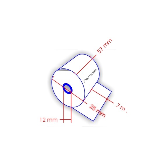 ROULEAU MACHINE THERM. la 57mm Ø30mm AXE 8MM 48gr