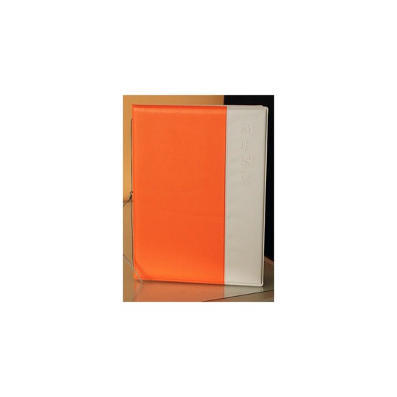 PORTE MENU "BRIO" ORANGE 32.5*24cm 2 INTERC.