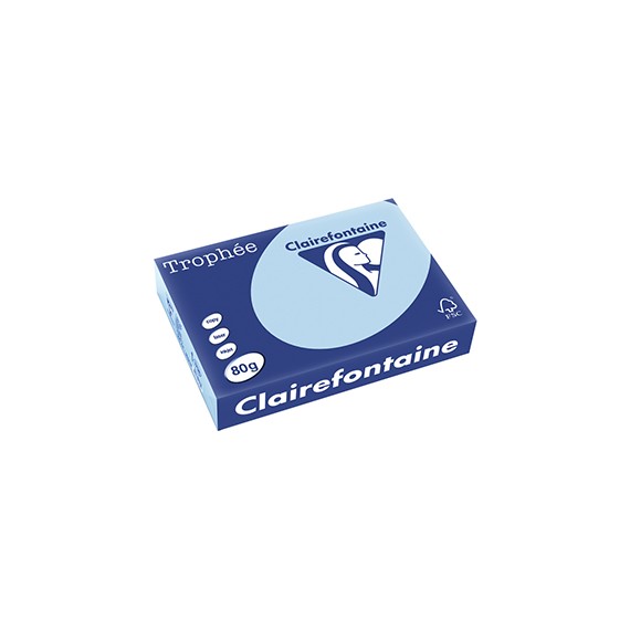 PAPIER A4 CLAIREFONTAINE TROPHÉE 80g/m² BLEU VIF