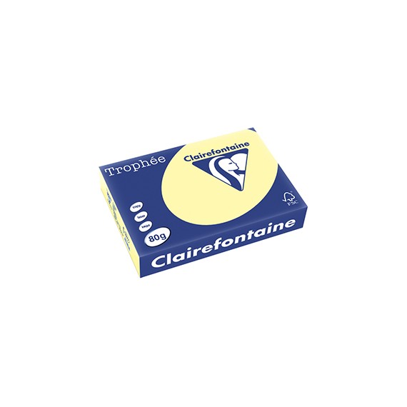 PAPIER A4 CLAIREFONTAINE TROPHÉE 80g/m² CANARI