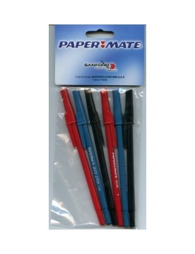 PAPERMATE 2000 STICK NOIRS & BLEUS