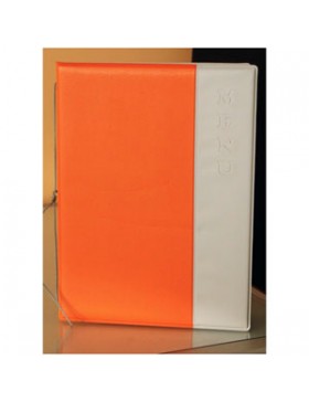 PORTE MENU "BRIO" ORANGE 32.5*24cm 2 INTERC.