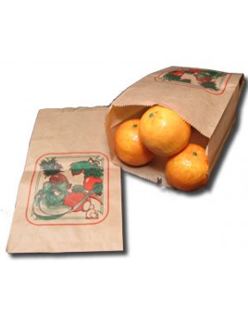 SAC À FRUIT KRAFT BRUN STRIÉE 40g/m² - 1 kg - 17*(2*5.5)*32cm