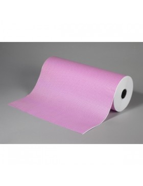 BOBINE PAPIER 50g/m² VICHY ROSE 40CM