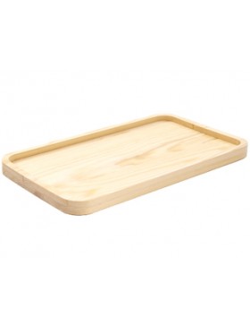 Plateau rect. Bois naturel - 32*19cm