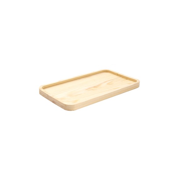 Plateau rect. Bois naturel - 32*19cm