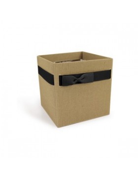 BOX CARTON "NATURAL SIMPLY" 105*105*100mm + NOUD NOIR