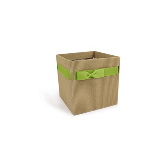BOX CARTON "NATURAL SIMPLY" 120*120*125mm + NOUD VERT