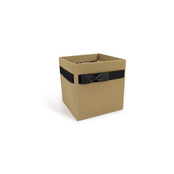 BOX CARTON "NATURAL SIMPLY" 120*120*125mm + NOUD NOIR