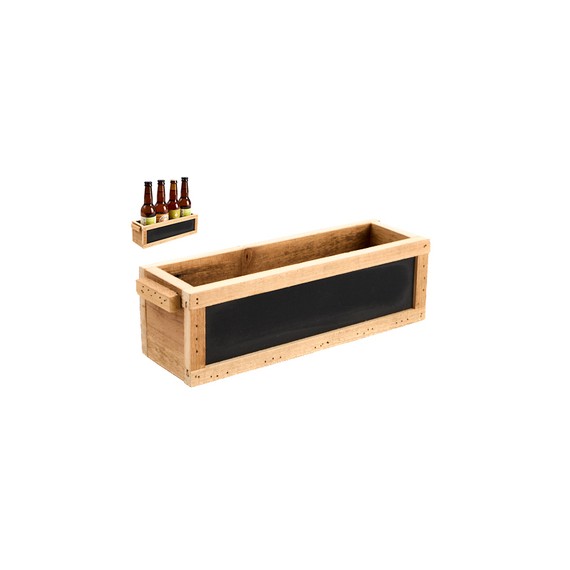 Caisse Bois rect. - 27*9*9cm - avec Ardoise