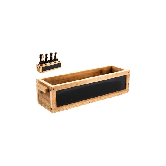 Caisse Bois rect. - 32*10,5*9cm - avec Ardoise