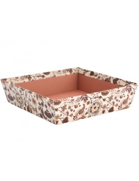 Panier Carton carré 20*5cm - Automnal