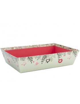 Panier Carton Rect. 32*22,5*8cm - Boules de Noël