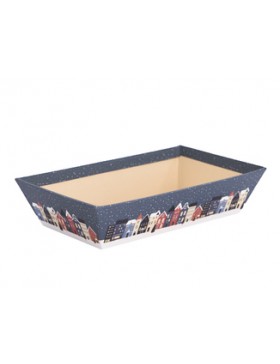 Panier Carton Rect. 23*15*6cm - Maisons Bleues