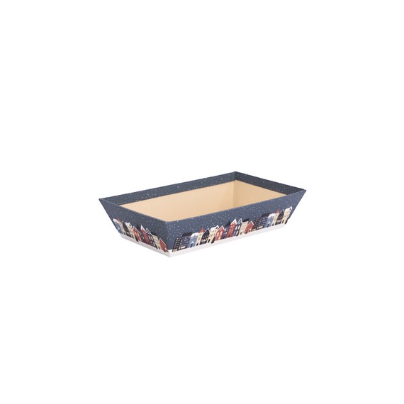Panier Carton Rect. 23*15*6cm - Maisons Bleues
