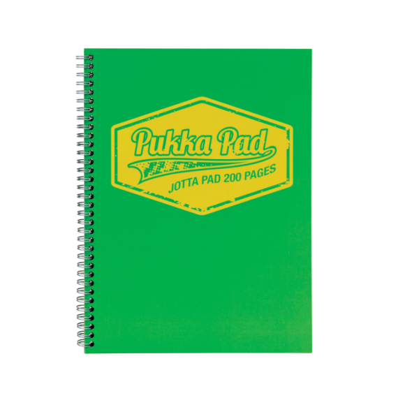 Cahier Pukka Pad à Spirales A5 - Quadrillé - 200pages - Vert